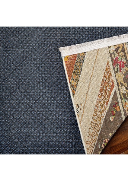 Göbekli Kahverengi Pamuk Dikdörtgen Modern Desenli Pamuk Makinada Yıkanabilir Hav Toz Vermez Leke Tutmayan Kaymaz Taban Dijital Makine Baskı Salon Yolluk Mutfak Halı indirimleri