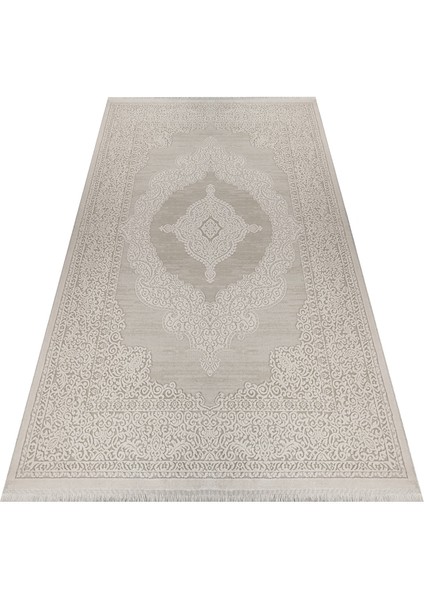 Dalia Klasik Krem Akrilik Oval Modern Desenli Akrilik Hav Vermeyen Leke Tutmayan Kolay Temizlenen Yumuşak Makine Salon Yolluk Mutfak Halı fırsatları