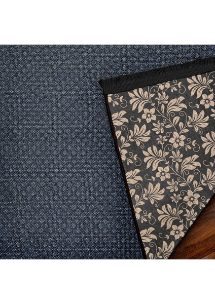 Çiçekli Siyah Pamuk Dikdörtgen Modern Desenli Pamuk Makinada Yıkanabilir Hav Toz Vermez Leke Tutmayan Kaymaz Taban Dijital Makine Baskı Salon Yolluk Mutfak Halı indirimleri