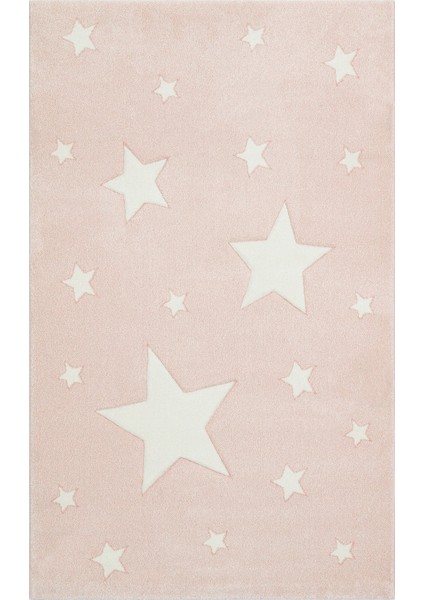 Gotzis Pembe Figürlü Etnik Modern Desenli Poliproplen Hav Vermeyen Leke Tutmayan Kolay Temizlenen Yumuşak Makine Salon Yolluk Mutfak Halı