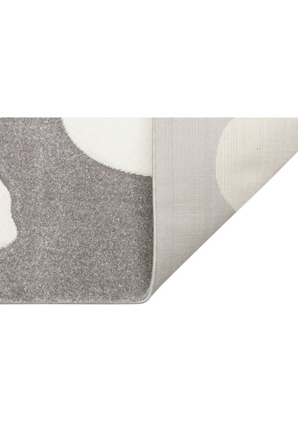 Bregenz Gri Figürlü Etnik Modern Desenli Poliproplen Hav Vermeyen Leke Tutmayan Kolay Temizlenen Yumuşak Makine Salon Yolluk Mutfak Halı fırsatları