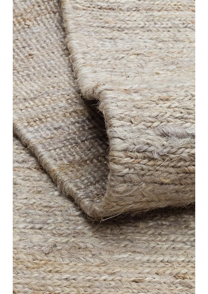 Urvashi Düz Gri Pamuk Dikdörtgen El Dokuma