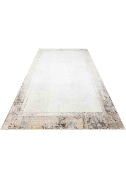 Washington Modern Krem Viskon Dikdörtgen Modern Desenli Akrilik Hav Vermeyen Leke Tutmayan Kolay Temizlenen Yumuşak Makine Salon Yolluk Mutfak Halı fırsatları