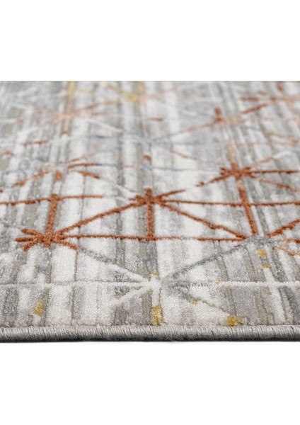 Allegra Geometrik Gri Akrilik Kare Modern Desenli Akrilik Hav Vermeyen Leke Tutmayan Kolay Temizlenen Yumuşak Makine Salon Yolluk Mutfak Halı modelleri