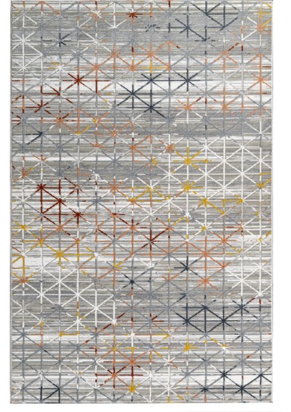 Allegra Geometrik Gri Akrilik Kare Modern Desenli Akrilik Hav Vermeyen Leke Tutmayan Kolay Temizlenen Yumuşak Makine Salon Yolluk Mutfak Halı fırsatları