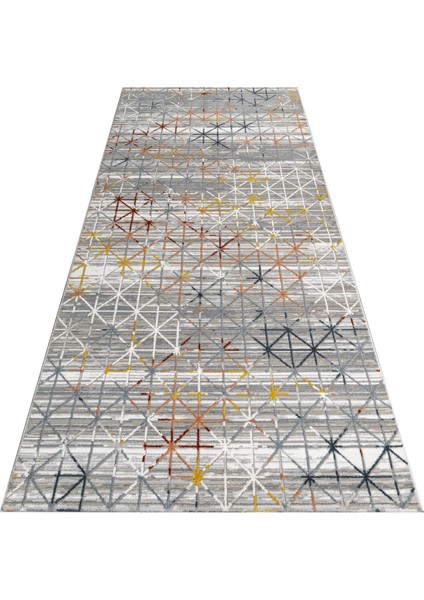 Allegra Geometrik Gri Akrilik Kare Modern Desenli Akrilik Hav Vermeyen Leke Tutmayan Kolay Temizlenen Yumuşak Makine Salon Yolluk Mutfak Halı indirimleri