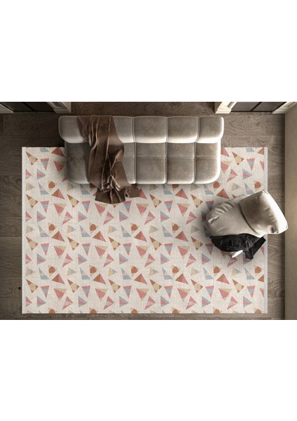 Figürlü Bej Pamuk Dikdörtgen Modern Desenli Pamuk Makinada Yıkanabilir Hav Toz Vermez Leke Tutmayan Kaymaz Taban Dijital Makine Baskı Salon Yolluk Mutfak Halı fiyatları