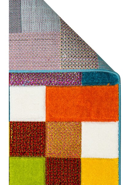 Mavi Geometrik Etnik Modern Desenli Poliproplen Hav Vermeyen Leke Tutmayan Kolay Temizlenen Yumuşak Makine Salon Yolluk Mutfak Halı fiyatları