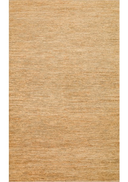 Veda Düz Bej Pamuk Dikdörtgen El Dokuma