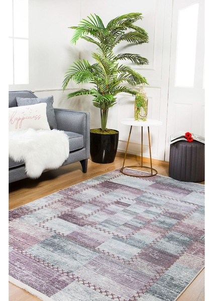 Nankin Mor Patchwork Etnik Modern Desenli Makinada Yıkanabilir Hav Toz Vermez Leke Tutmayan Kaymaz Taban Dijital Makine Baskı Salon Yolluk Mutfak Halı fırsatları