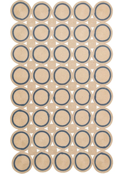 Mckinney Bej Geometrik Etnik Modern Desenli Poliproplen Jüt Halı