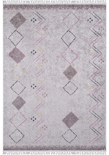 Mckinney Bej Geometrik Etnik Modern Desenli Poliproplen Jüt Halı fiyatları