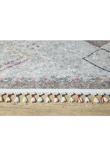 Mckinney Bej Geometrik Etnik Modern Desenli Poliproplen Jüt Halı fırsatları