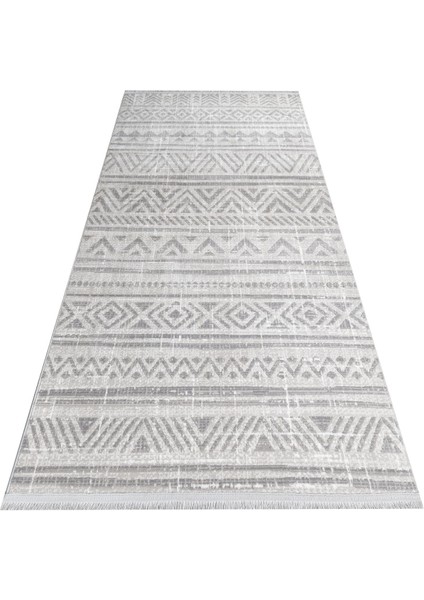 Layan Geometrik Gri Akrilik Kare Modern Desenli Akrilik Hav Vermeyen Leke Tutmayan Kolay Temizlenen Yumuşak Makine Salon Yolluk Mutfak Halı indirimleri