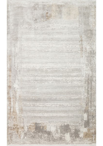 Tapajós Modern Bej Polyester Dikdörtgen Modern Desenli Akrilik Hav Vermeyen Leke Tutmayan Kolay Temizlenen Yumuşak Makine Salon Yolluk Mutfak Halı