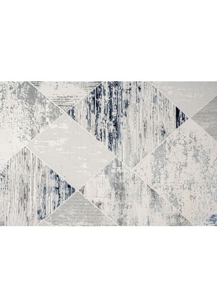 Bolzano Geometrik Mavi Mikrofiber Dikdörtgen Modern Desenli Akrilik Hav Vermeyen Leke Tutmayan Kolay Temizlenen Yumuşak Makine Salon Yolluk Mutfak Halı modelleri