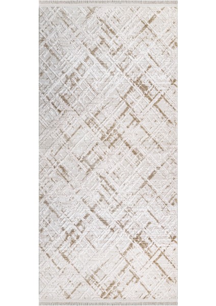 Nalbari Modern Krem Pamuk Dikdörtgen Modern Desenli Akrilik Hav Vermeyen Leke Tutmayan Kolay Temizlenen Yumuşak Makine Salon Yolluk Mutfak Halı