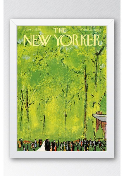 The New Yorker Çerçeveli Tablo June 7 1958 - Ormanda Düğün Tablosu