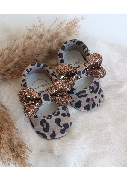 Alice Taşlı Leopar Hakiki Deri Mokasen
