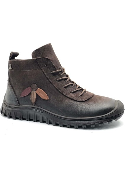 Punka Hakiki Deri Kaymaz Taban Ortopedik Kadın Bot modelleri