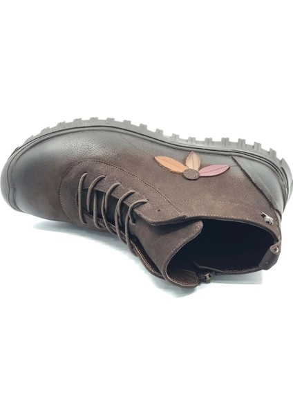 Punka Hakiki Deri Kaymaz Taban Ortopedik Kadın Bot indirimleri