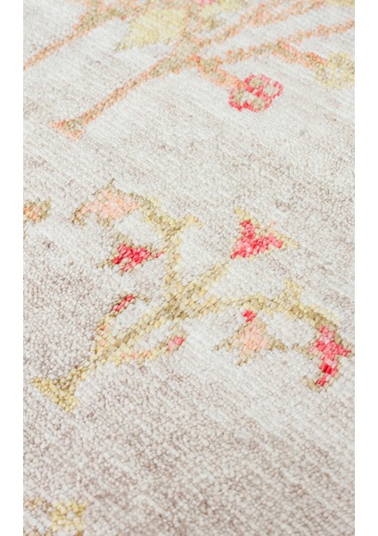 Çiçekli Bej Tensel Dikdörtgen Modern Desenli Akrilik Hav Vermeyen Leke Tutmayan Kolay Temizlenen Yumuşak Makine Salon Yolluk Mutfak Halı fırsatları