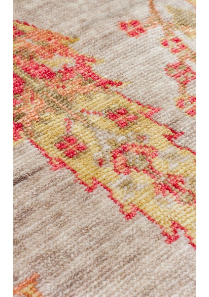 Çiçekli Bej Tensel Dikdörtgen Modern Desenli Akrilik Hav Vermeyen Leke Tutmayan Kolay Temizlenen Yumuşak Makine Salon Yolluk Mutfak Halı indirimleri