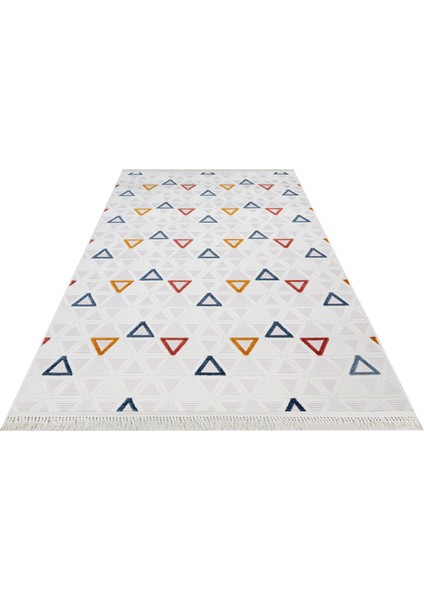 Keyson Krem Geometrik Etnik Modern Desenli Hav Vermeyen Leke Tutmayan Kolay Temizlenen Yumuşak Makine Salon Yolluk Mutfak Halı fiyatları