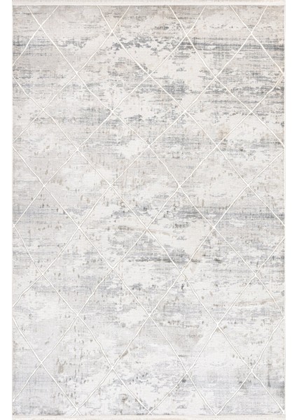 Maryealla Geometrik Krem Mikrofiber Dikdörtgen Modern Desenli Akrilik Hav Vermeyen Leke Tutmayan Kolay Temizlenen Yumuşak Makine Salon Yolluk Mutfak Halı