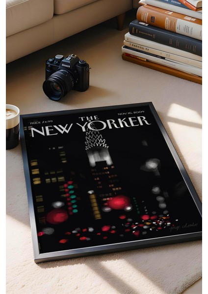 The New Yorker Çerçeveli Tablo November 16 2009 - Gece Şehir Işıkları Tablosu fiyatları