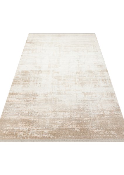 Bej Modern Etnik Desenli Akrilik Hav Vermeyen Leke Tutmayan Kolay Temizlenen Yumuşak Makine Salon Yolluk Mutfak Halı