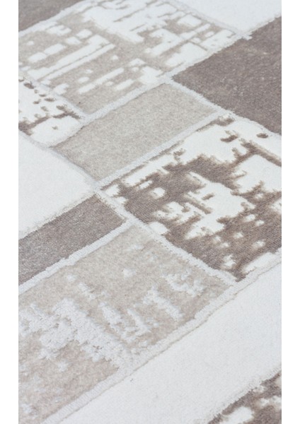 El Cajon Krem Geometrik Etnik Modern Desenli Hav Vermeyen Leke Tutmayan Kolay Temizlenen Yumuşak Makine Salon Yolluk Mutfak Halı indirimleri