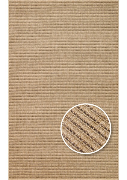 Gayatri Bej Düz Etnik Modern Desenli Poliproplen Hav Vermeyen Leke Tutmayan Kolay Temizlenen Yumuşak Makine Salon Yolluk Mutfak Halı