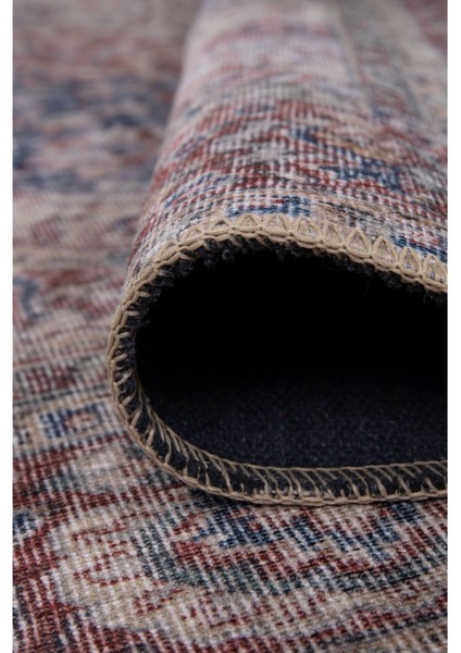 Manchester Klasik Bordo Polyester Dikdörtgen Modern Desenli Pamuk Makinada Yıkanabilir Hav Toz Vermez Leke Tutmayan Kaymaz Taban Dijital Makine Baskı Salon Yolluk Mutfak Halı modelleri