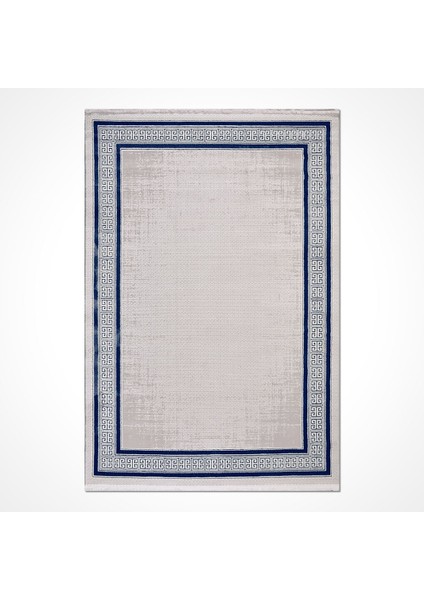 Çerçeveli Krem Akrilik Dikdörtgen Modern Desenli Akrilik Hav Vermeyen Leke Tutmayan Kolay Temizlenen Yumuşak Makine Salon Yolluk Mutfak Halı