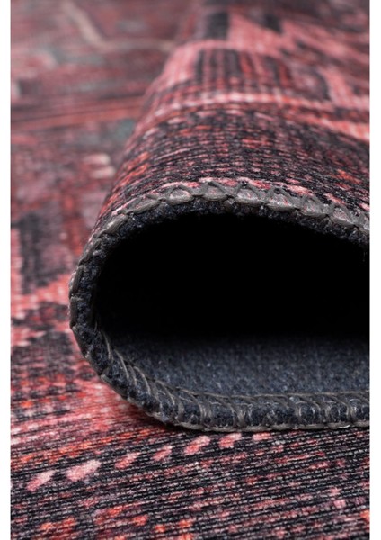 Exeter Klasik Bordo Polyester Dikdörtgen Modern Desenli Pamuk Makinada Yıkanabilir Hav Toz Vermez Leke Tutmayan Kaymaz Taban Dijital Makine Baskı Salon Yolluk Mutfak Halı modelleri