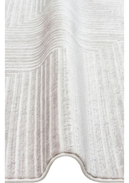 Brahmaputra Gümüş Geometrik Etnik Modern Desenli Akrilik Hav Vermeyen Leke Tutmayan Kolay Temizlenen Yumuşak Makine Salon Yolluk Mutfak Halı modelleri