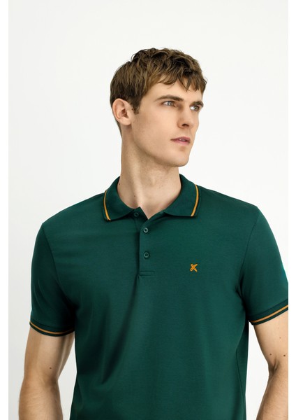 Polo Yaka Slim Fit Dar Kesim Nakışlı Süprem Pamuklu Tişört modelleri