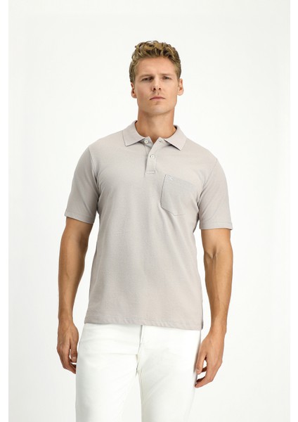 Cepli Polo Yaka Regular Fit Nakışlı Pamuk Tişört