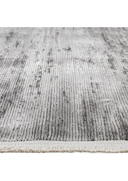 Luxor Geçişli Antrasit Mikrofiber Oval Modern Desenli Akrilik Hav Vermeyen Leke Tutmayan Kolay Temizlenen Yumuşak Makine Salon Yolluk Mutfak Halı modelleri