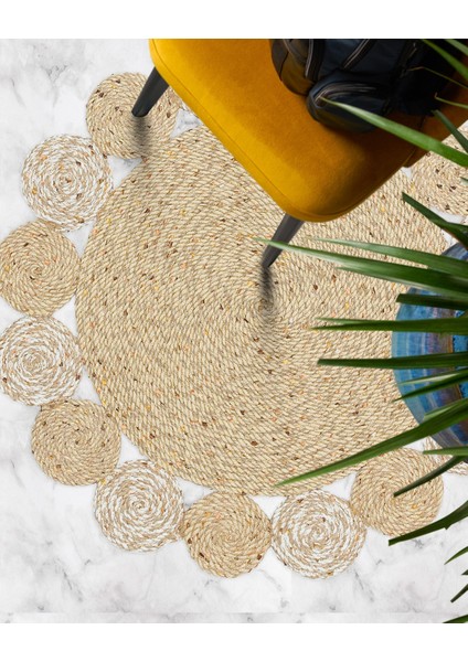 Cary Bej Modern Etnik Desenli Poliproplen Jüt Halı indirimleri