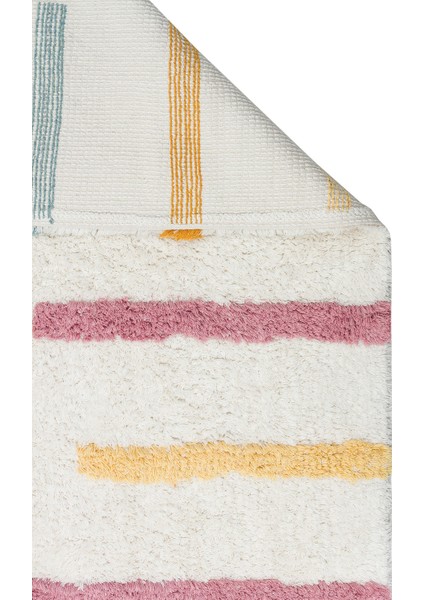 Fuji Sarı Modern Etnik Desenli Pamuk Hav Vermeyen Leke Tutmayan Kolay Temizlenen Yumuşak Makine Salon Yolluk Mutfak Halı fiyatları