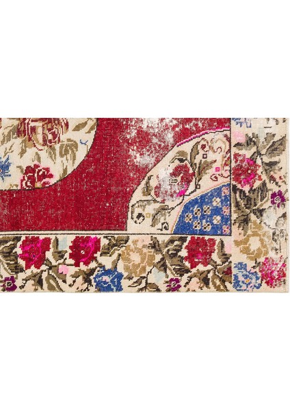 Iskece Kırmızı Eskitme Yün Modern Desenli Yün Hav Toz Vermez Leke Tutmayan Salon Yolluk Mutfak El Dokuma Halı fırsatları