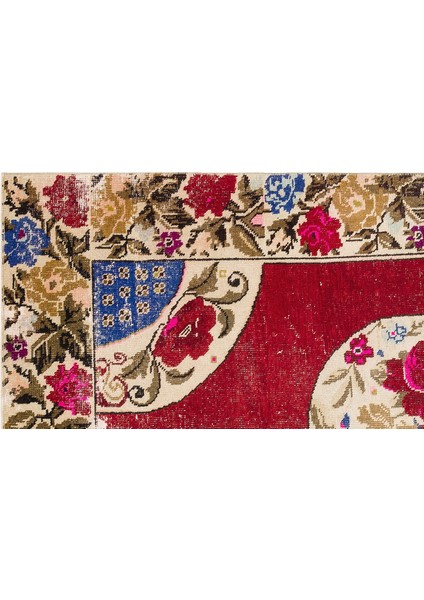 Iskece Kırmızı Eskitme Yün Modern Desenli Yün Hav Toz Vermez Leke Tutmayan Salon Yolluk Mutfak El Dokuma Halı indirimleri