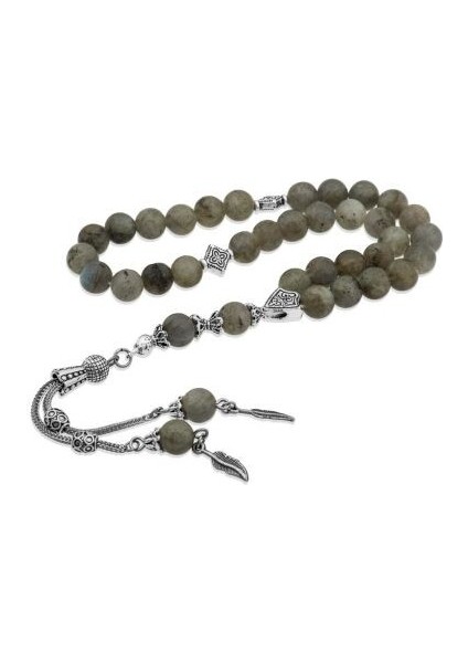 Doğal Taşlı Labradorid Taşı Tesbih