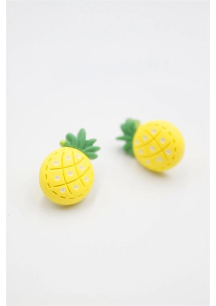 Ananas Hamur Küpe - Çok Renkli