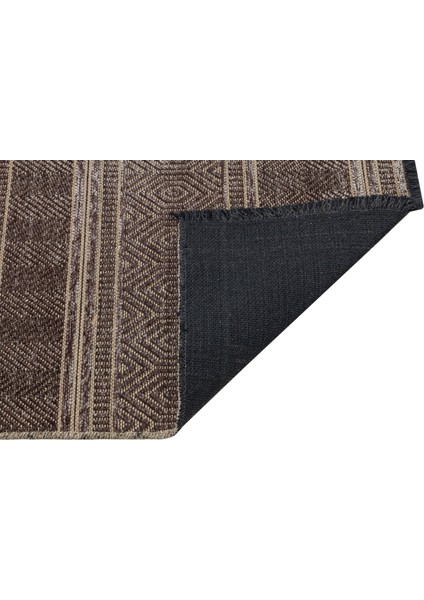 Xitlali Gri Geometrik Etnik Modern Desenli Jüt Hav Vermeyen Leke Tutmayan Kolay Temizlenen Yumuşak Makine Salon Yolluk Mutfak Halı fırsatları
