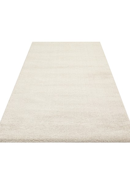 Krem Shaggy Etnik Modern Desenli Pamuk Hav Vermeyen Leke Tutmayan Kolay Temizlenen Yumuşak Makine Salon Yolluk Mutfak Halı