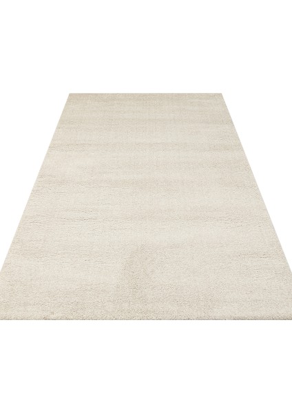 Krem Shaggy Etnik Modern Desenli Pamuk Hav Vermeyen Leke Tutmayan Kolay Temizlenen Yumuşak Makine Salon Yolluk Mutfak Halı