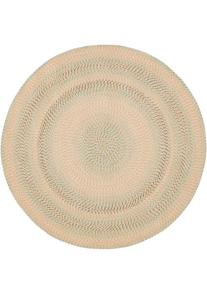 Clarksville Bej Çizgili Etnik Modern Desenli Poliproplen Jüt Halı